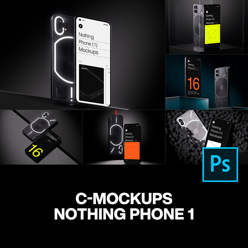 16款工业风安卓手机App界面ui设计作品集贴图ps样机素材展示效果