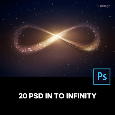 20款创意无穷大无限空间科幻未来海报设计KV主视觉psd分层素材