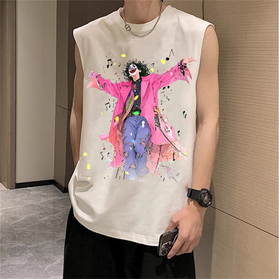 无袖高街hiphop上衣美式宽松