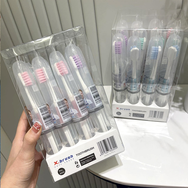 美国x-brush三代成人软毛牙刷高档软毛12支独立包装手动旅行外贸