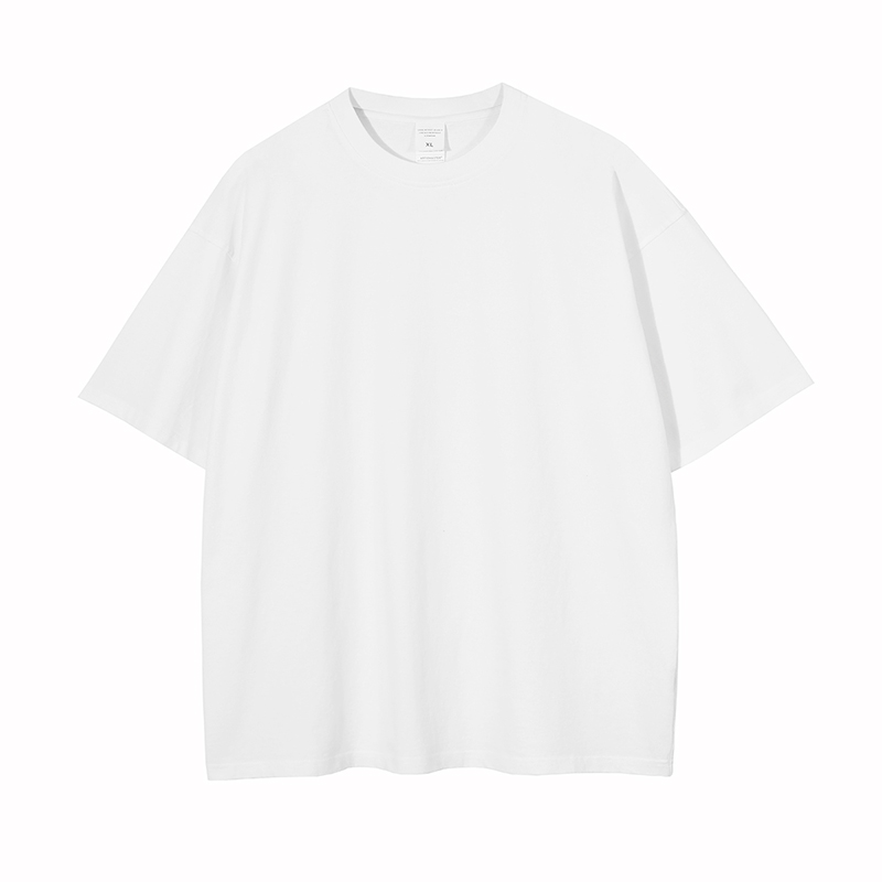 thumbnail for High street retro washed old short-sleeved T-shirt men and women oversize cotton loose t-shirt half-sleeved bottoming top