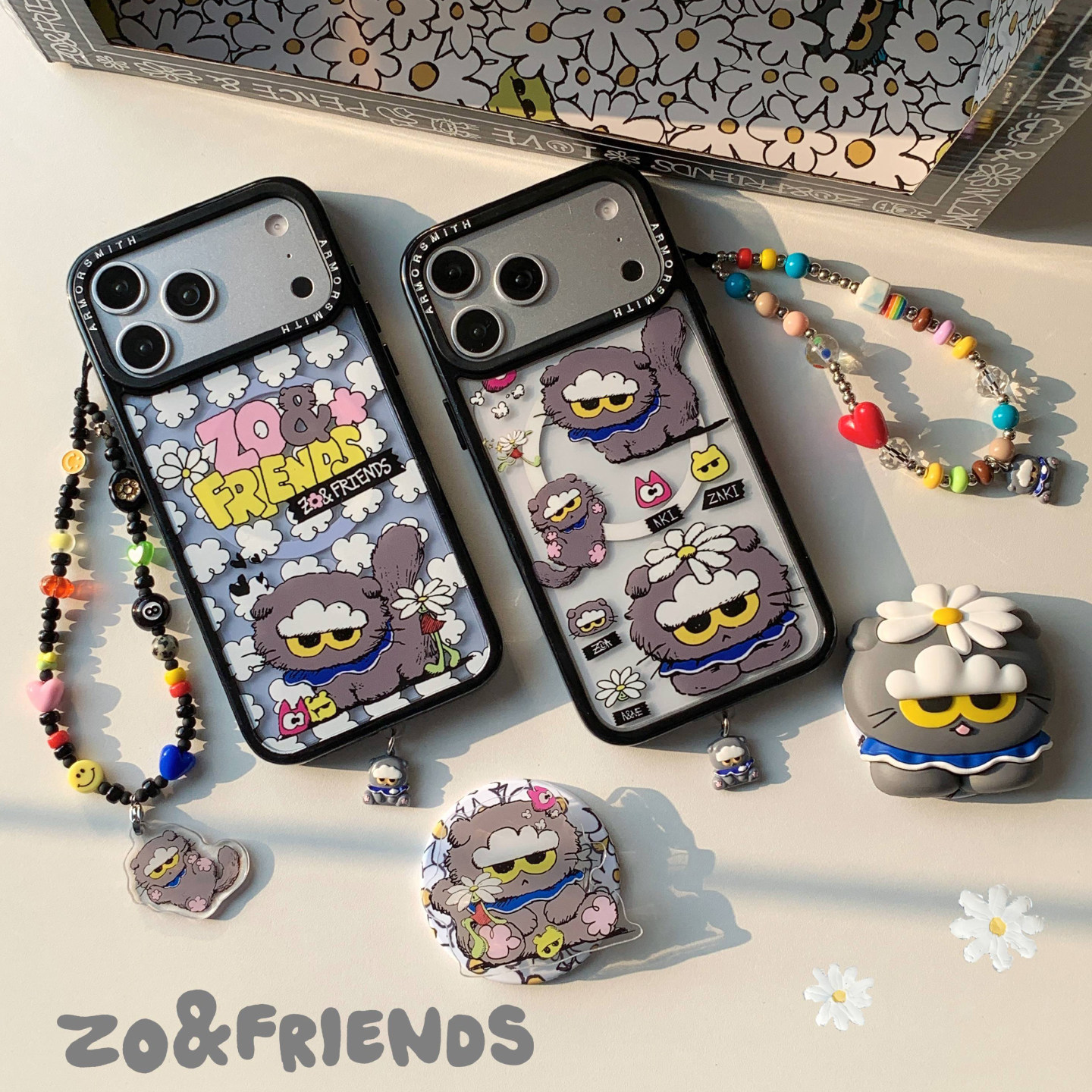 GD权志龙zoa猫咪磁吸支架手机壳适用iPhone17promax全包防摔苹果16pro可爱15pm个性手机链17Magsafe保护套11