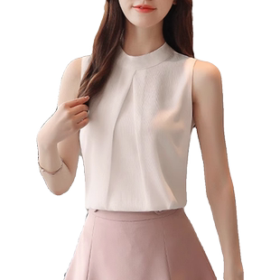 吊带背心女2026新款夏季薄款西装内搭立领无袖雪纺衫外穿百搭上衣
