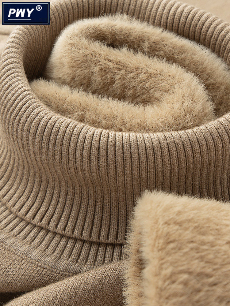 潮牌加绒加厚一体绒高领毛衣男士冬季新款保暖纯色内搭慵懒打底衫,男装,羊绒套衫,淘宝优惠券,粉丝福利购,淘宝优惠卷