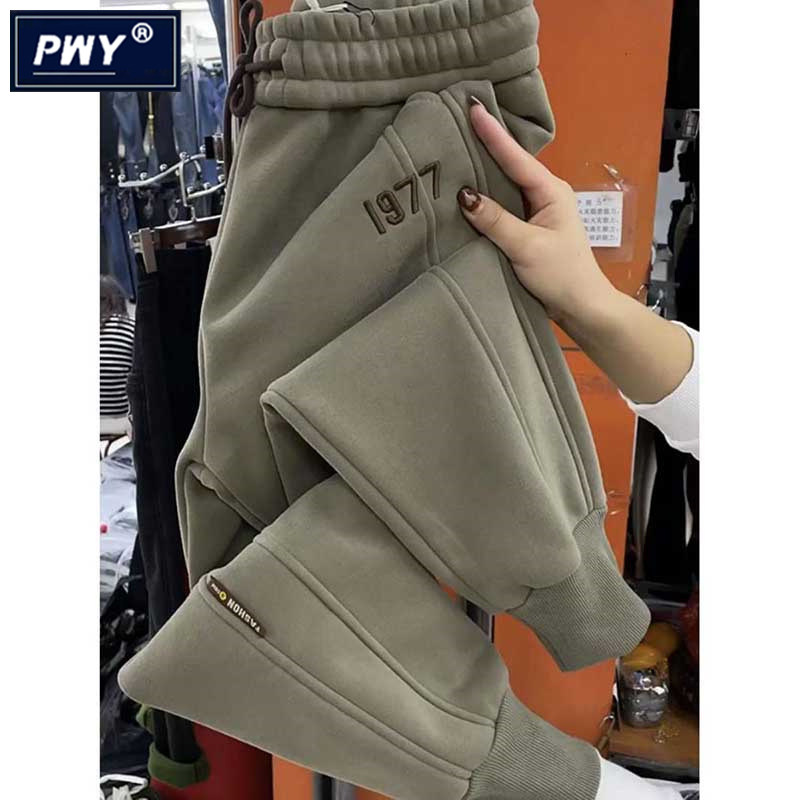 潮牌重磅刺绣卫裤男士秋冬季加绒加厚束脚裤子宽松休闲情侣哈伦裤,男装,休闲裤,淘宝优惠券,粉丝福利购,淘宝优惠卷