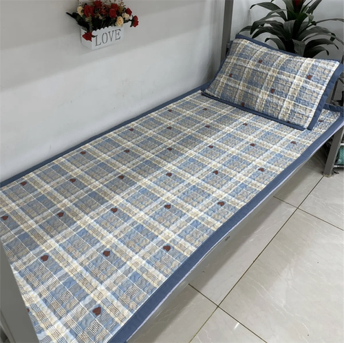 秋冬款学生宿舍单人床盖单件防滑加厚床单双面可用简约夹棉沙发垫