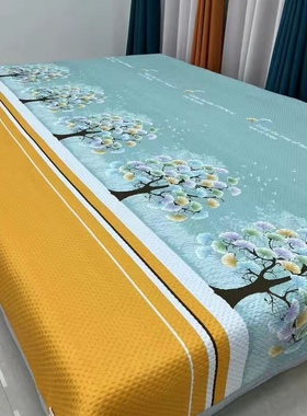 大炕床盖四季通用双人床三层新款榻榻米大炕可铺可盖雪花棉床毯