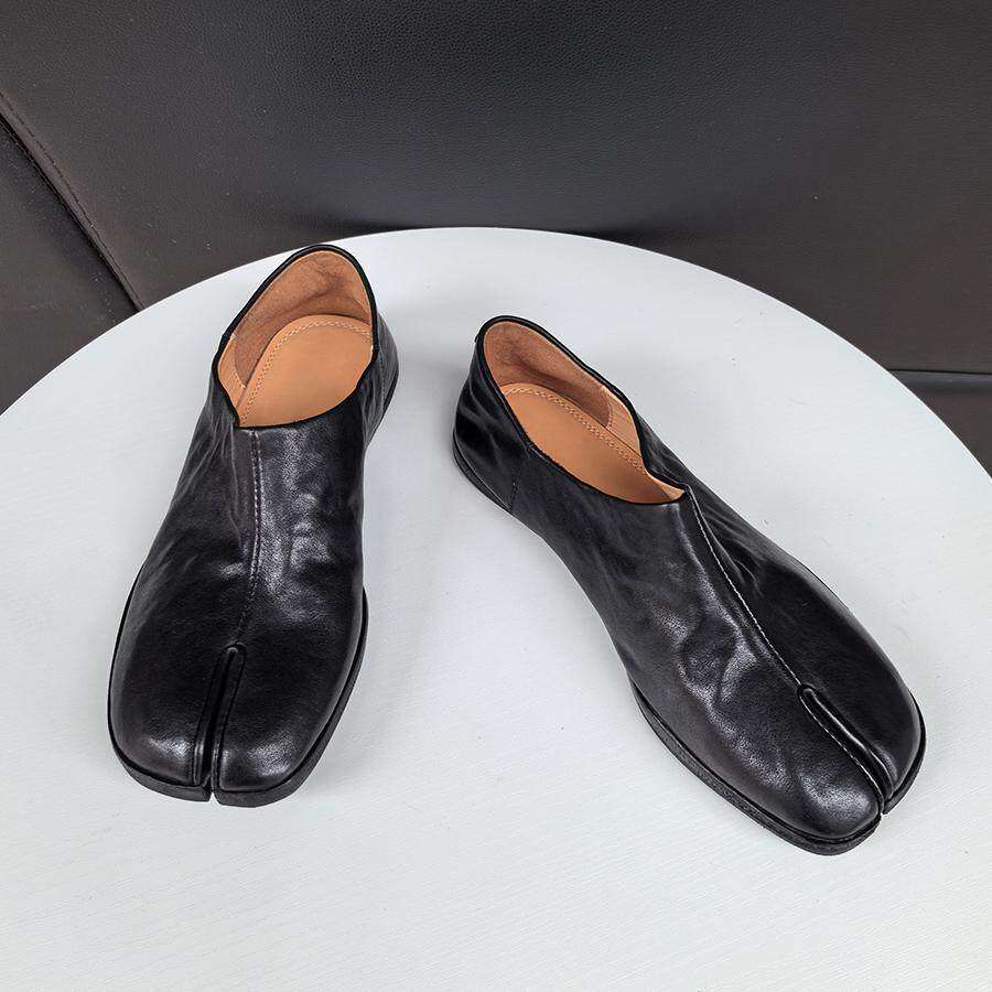 2026早春单鞋分趾鞋男女英伦风个性潮款套脚乐福鞋薄底休闲猪蹄鞋