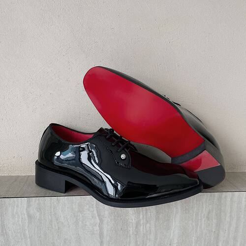 2026新款德比鞋正装CL红底系带皮鞋上班通勤高级增高新郎结婚鞋男