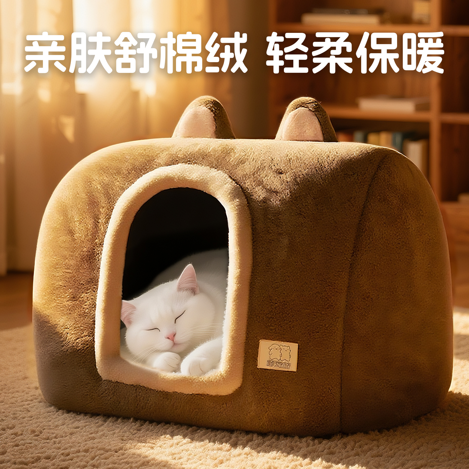 猫窝封闭式冬季保暖猫狗睡觉房子