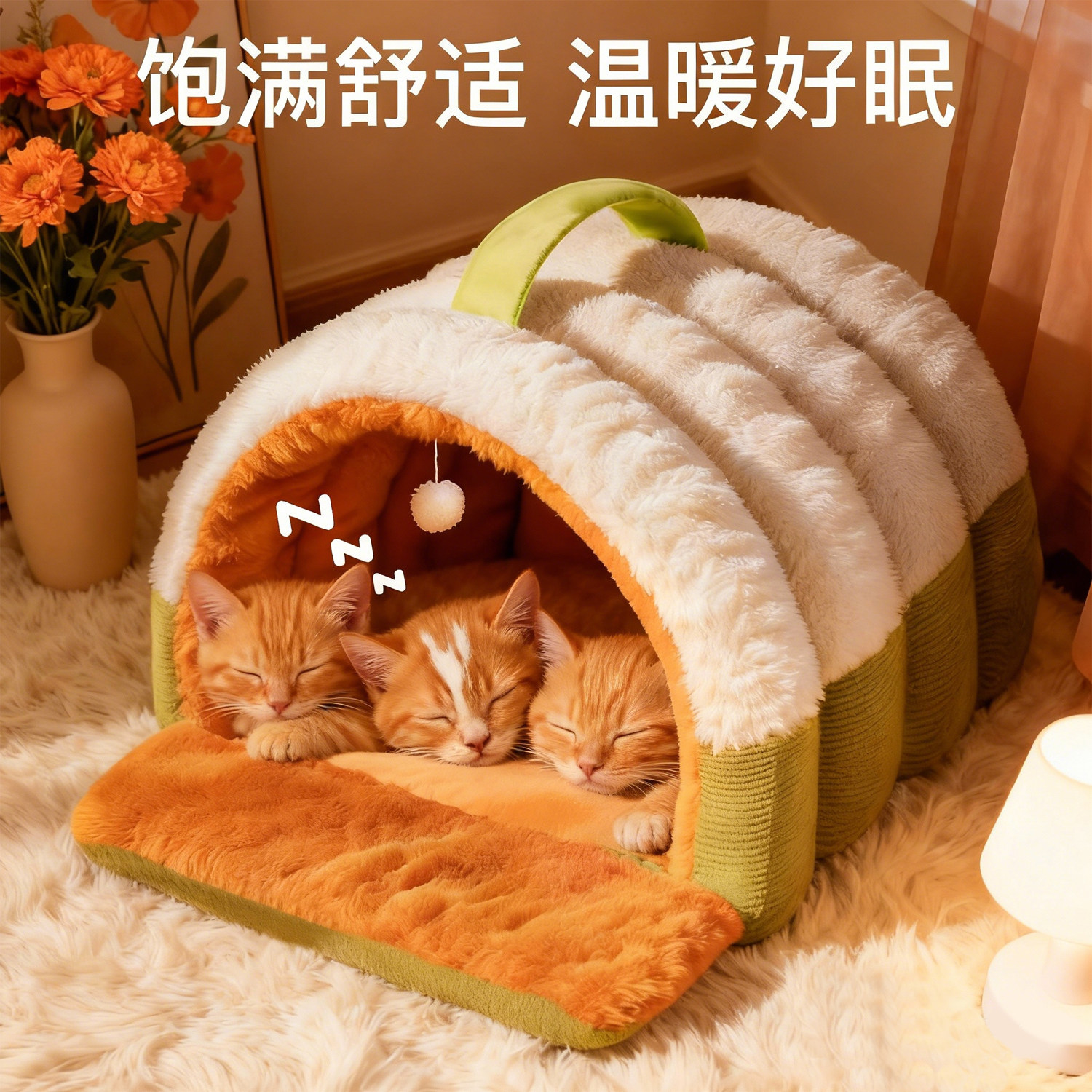 猫窝冬季保暖半封闭四季通用猫狗垫子猫床狗窝加绒幼猫窝垫宠物窝,宠物/宠物食品及用品,猫窝/屋/帐篷/沙发,淘宝优惠券,粉丝福利购,淘宝优惠卷