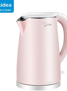 Midea/美的 MK-HJ1705电热水壶一体304不锈钢烧水壶家用WHJ1705bc