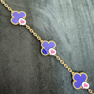 18K金红玉髓熊猫镭射隔钻手链