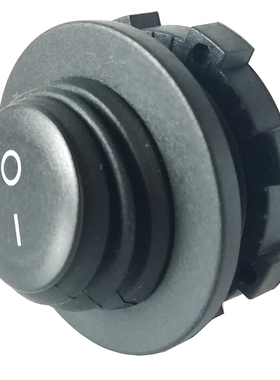 12V10A汽车二脚开关圆形黑色防水游艇改装二档翘板控制断电新品