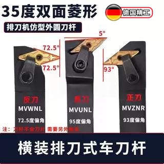 排刀机外圆车刀杆35度菱形双面刀片横装排刀杆MVZNL/MVWNL/MVUNL图片