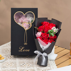 创意礼品11朵仿真玫瑰香皂花束新年母亲节创意小礼品情人节礼物