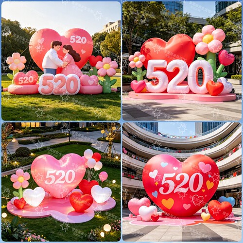 520浪漫心形充气模型装饰摆件