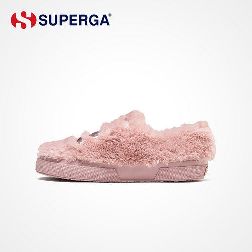 SUPERGA加绒毛毛鞋保暖棉鞋女款