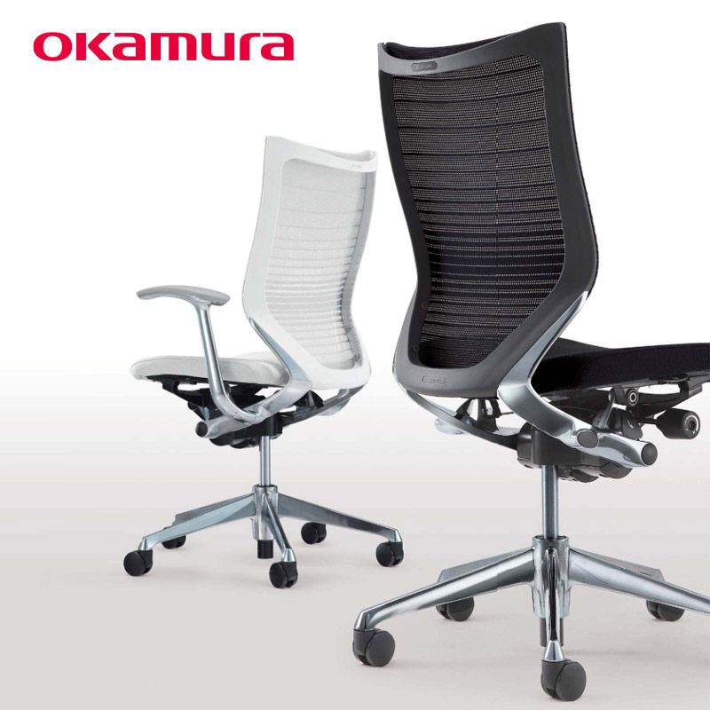 日本okamura冈村baron人体工学椅办公椅电脑椅舒适网布椅子老板椅