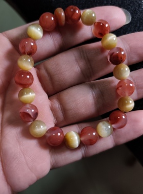 南红玛瑙金虎石手串手链男女款9㎜8㎜diy精美玉石文玩流行时尚