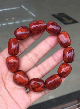 瓦西南红老邢手串盐源玛瑙单珠多宝文玩饰品1234567890㎜手链满肉
