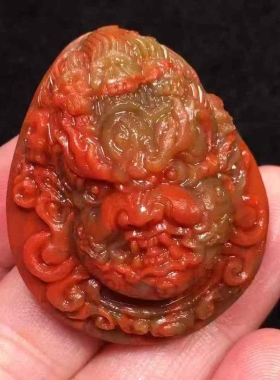 收藏级凉山南红包浆料大黑天珠宝古玩收藏旧物件手串吊坠挂件