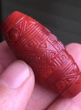 瓦西料南红回纹桶珠盐源玛瑙单珠多宝文玩饰品1234567890㎜手串链