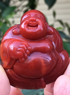 瓦西南红牛红满色满肉弥勒吊坠多宝文玩饰品1234567890㎜手串手链