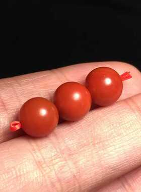 保山南红玛瑙单珠佛珠套装满色满肉柿子红腰珠顶珠柔光哑光百搭款