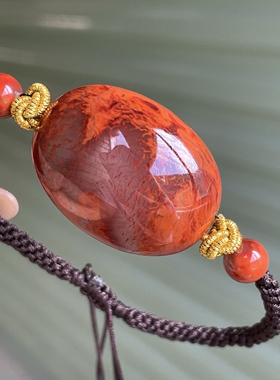 川料南红玛瑙火焰纹手牌手链手串男女款玉石收藏级别正宗天然