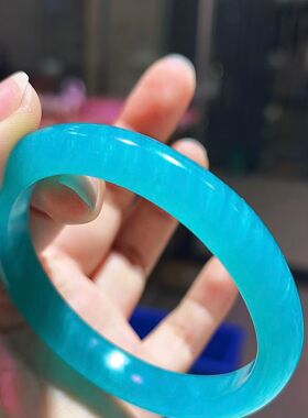 天河石手镯58㎜确保纯老矿天然无优化正宗莫桑比克冰种