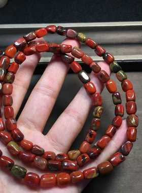 南红玛瑙精品包浆鸡血红手串手链紫浆随行多圈直径尺寸6mm男女款