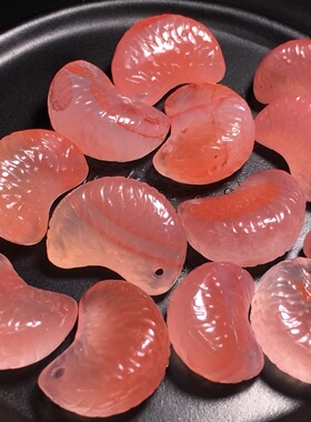 川料南红玛瑙冰粉飘花橘子瓣配饰精致个性独特男女款配件手串手链