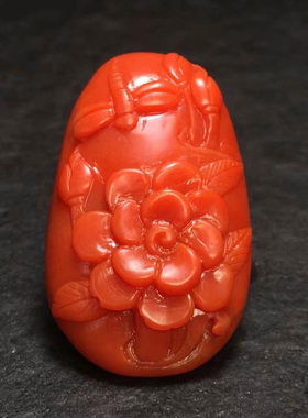 保山料南红雕刻花牌吊坠多宝文玩饰品1234567890㎜手串手链满肉女