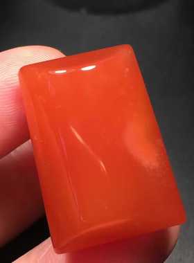 天然保山南红玛瑙无事牌吊坠柿子红收款级别精美礼品饰品男女款