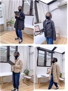 纯原。无补。女士大童少女长款立领羽绒服/短款羽绒
