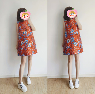 春秋冬新款短款气质连衣裙女小个子显瘦遮肉无袖背心裙好看的裙子