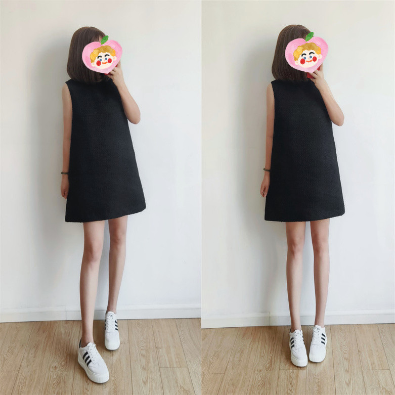 无袖连衣裙短款简约背心裙