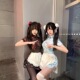 中华厨娘洛丽塔日系Lolita女仆围裙COS中式 旗袍连衣裙舞台演出服