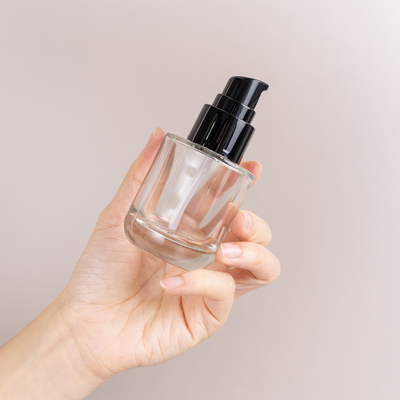 加厚玻璃分装瓶透明乳液按压瓶