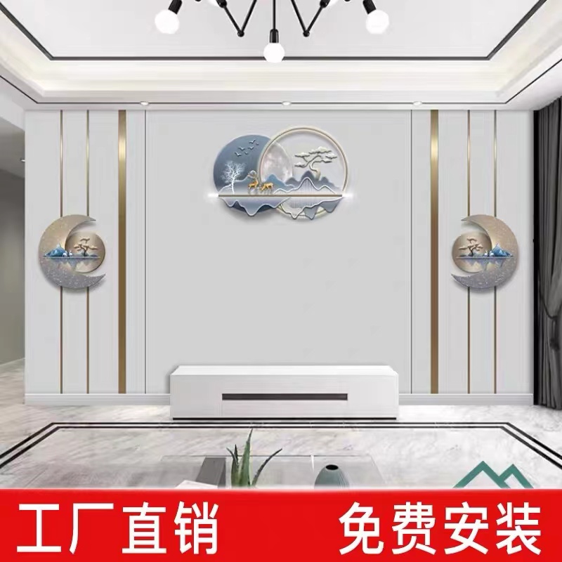 8D现代简约电视背景墙壁画大气客厅墙布影视墙纸影视装饰无缝壁布