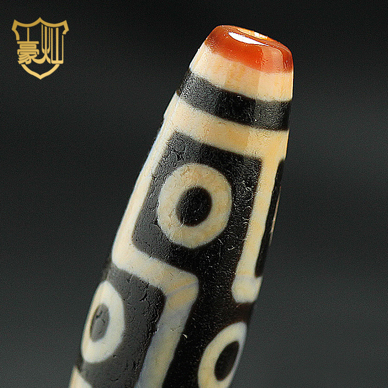 西藏真品九眼天珠吊坠三眼七眼高货橘料红肉天眼男女士款藏饰项链