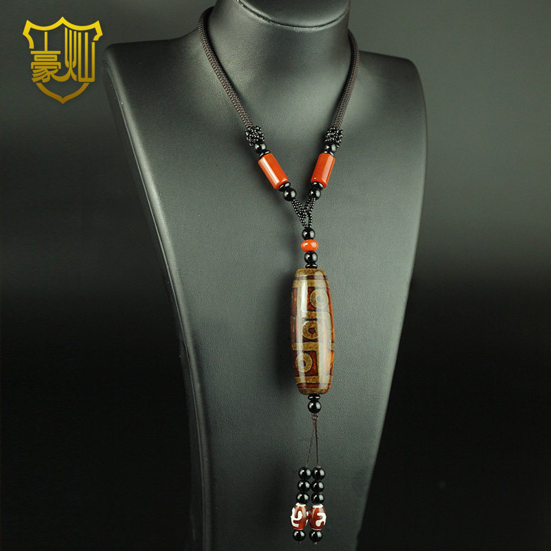 真品西藏天珠项链三六九眼天珠挂件吊坠民族风男女个性复古