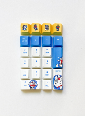 哆啦A梦键帽数字键盘单个ESC键黄色个性卡通热升华机器猫按键原厂
