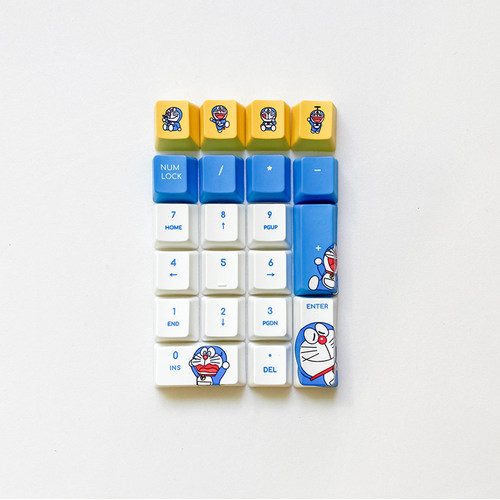 机器猫主题数字区机械键盘键帽