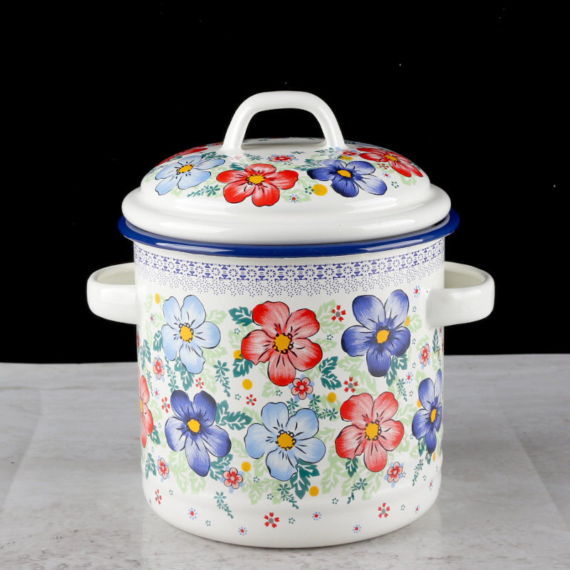 家用搪瓷杯双耳油罐带盖老式马克杯复古怀旧茶缸子个性潮流铁杯子,餐饮具,马克杯,淘宝优惠券,粉丝福利购,淘宝优惠卷