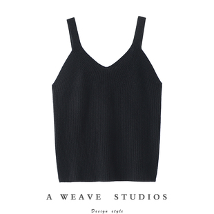 这型太棒了 弹力坑条羊绒吊带背心女纯羊绒毛衣针织吊带内搭外穿