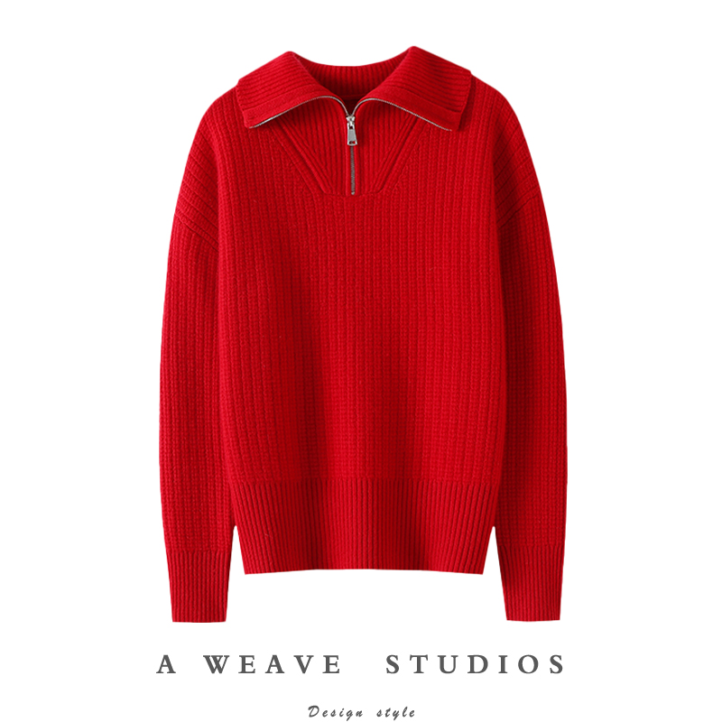 启超官方高端100%纯山羊绒衫