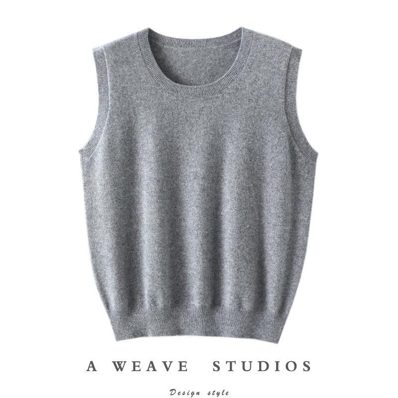 官方正品！舒服好搭~圆领羊绒马甲女宽松纯羊绒坎肩针织背心秋冬,女装/女士精品,羊绒衫,淘宝优惠券,粉丝福利购,淘宝优惠卷