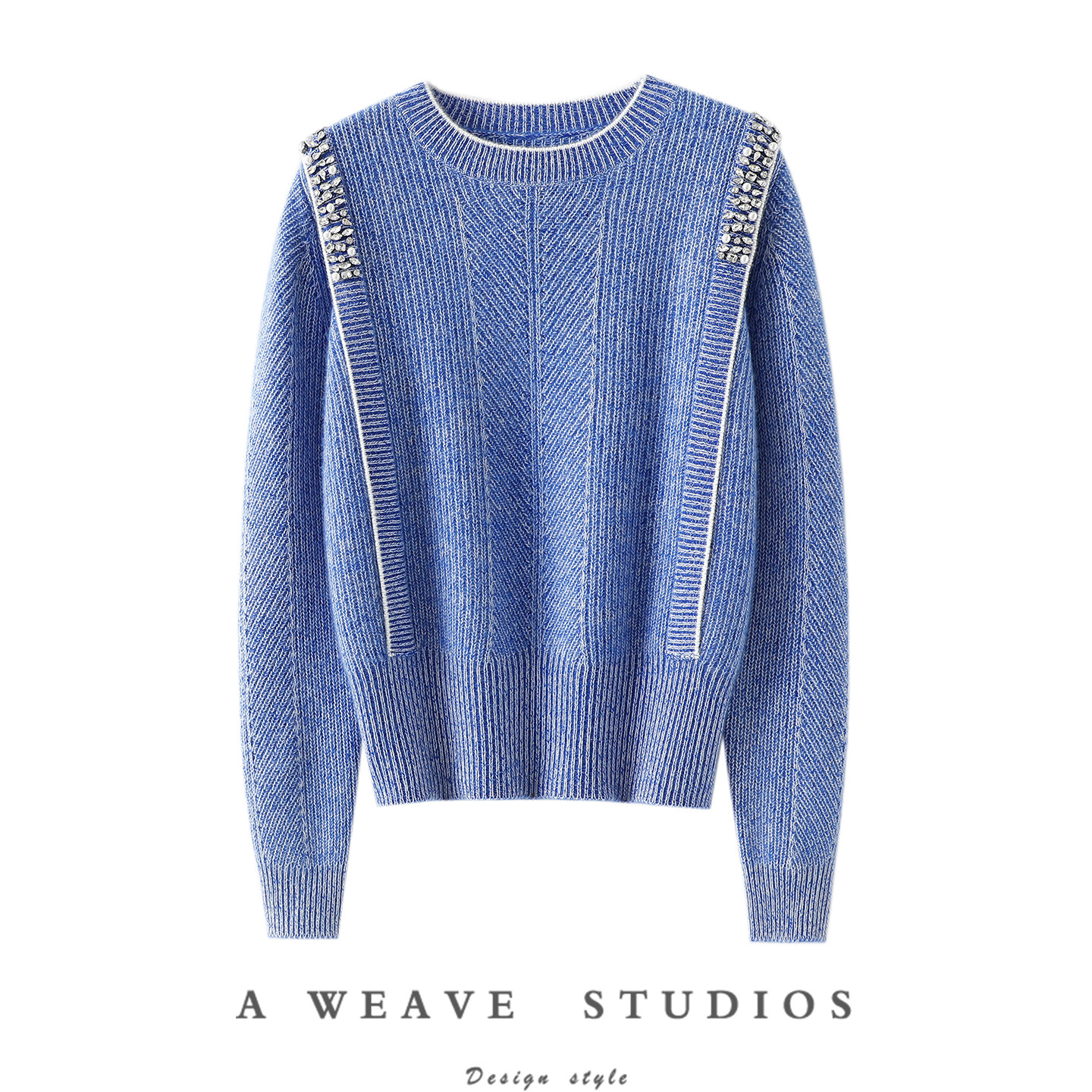 整个仙的起飞~手工缝钻加厚100%纯山羊绒衫女圆领毛衣针织衫秋冬,女装/女士精品,羊绒衫,淘宝优惠券,粉丝福利购,淘宝优惠卷